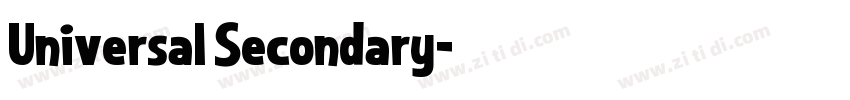 Universal Secondary字体转换
